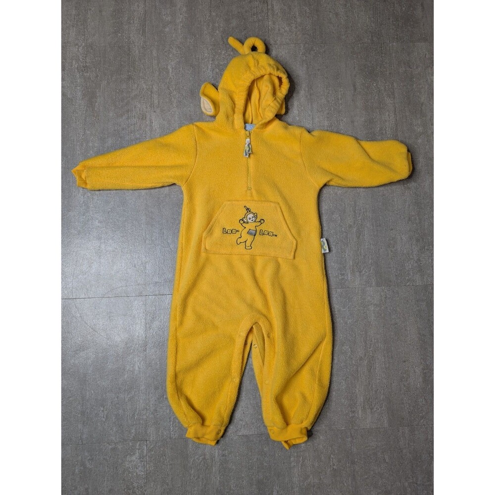 Vintage Teletubbies One Piece Romper Yellow Laa Law Baby Size 24 Month Outfit